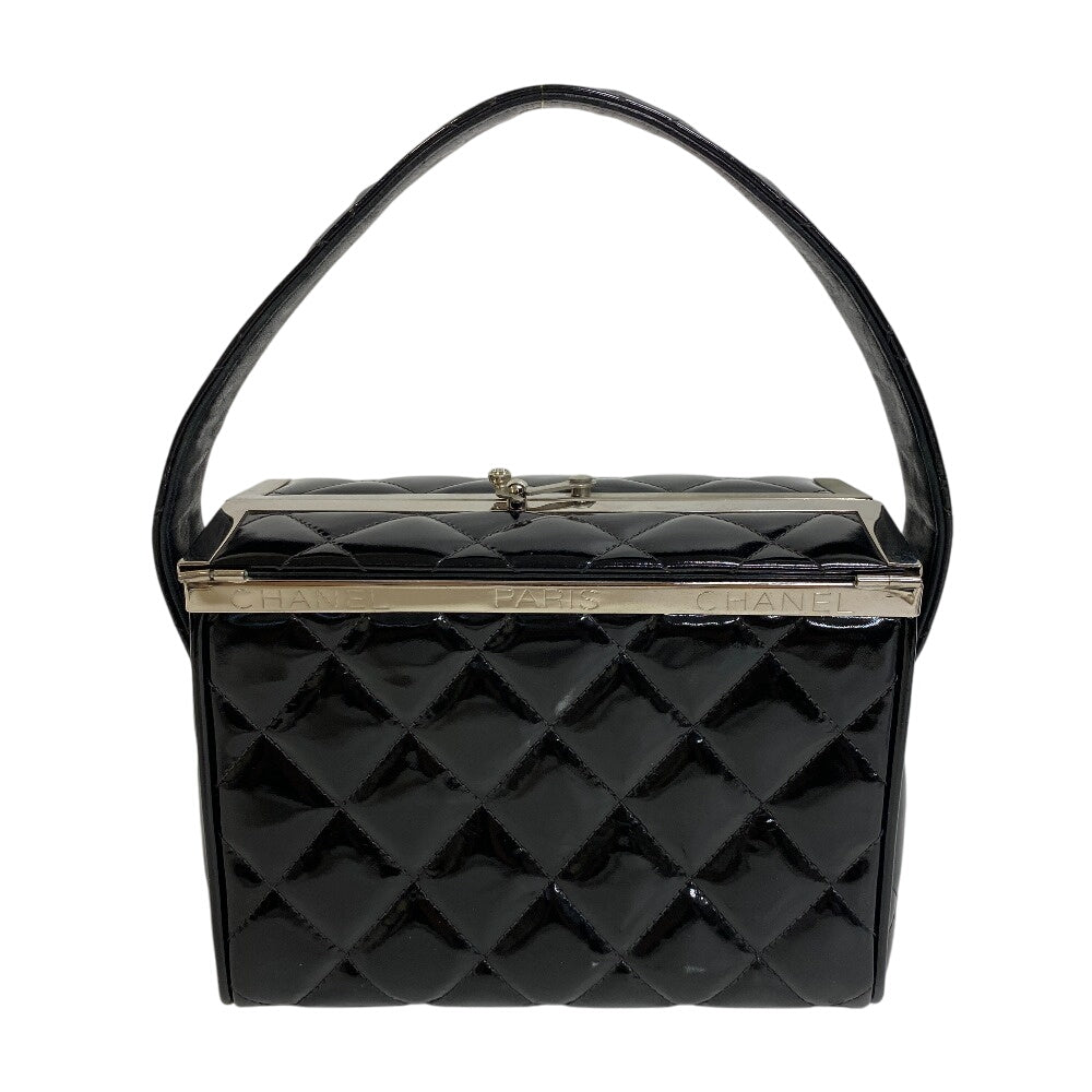 CHANEL Handbag Patent leather black Matrasse