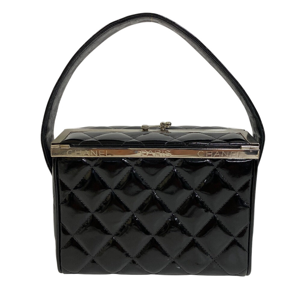 CHANEL Handbag Patent leather black Matrasse