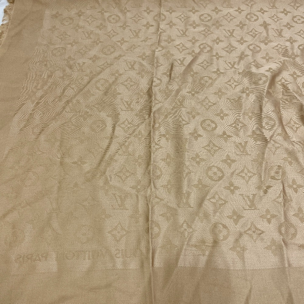 LOUIS VUITTON Stall silk beige Monogram Shine Women