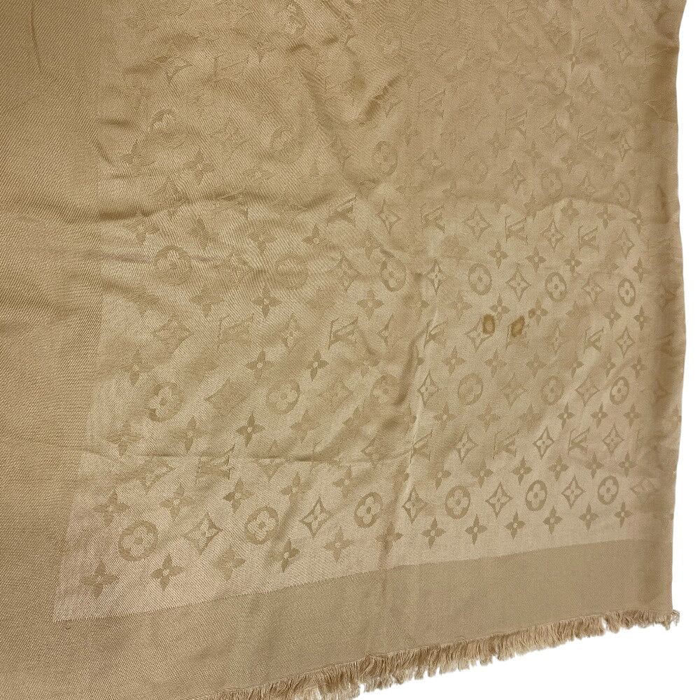 LOUIS VUITTON Stall silk beige Monogram Shine Women