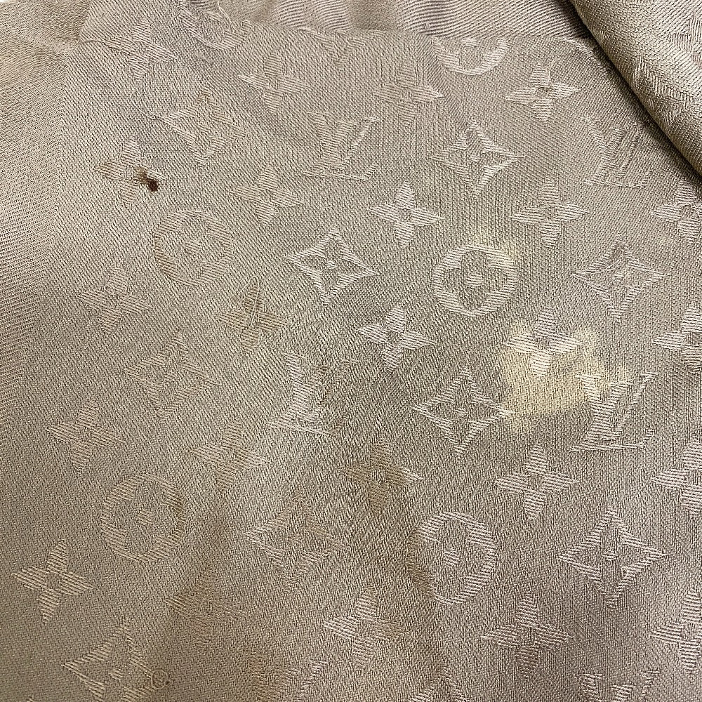 LOUIS VUITTON Stall M75089 Silk, Wool Khaki green Monogram Voal