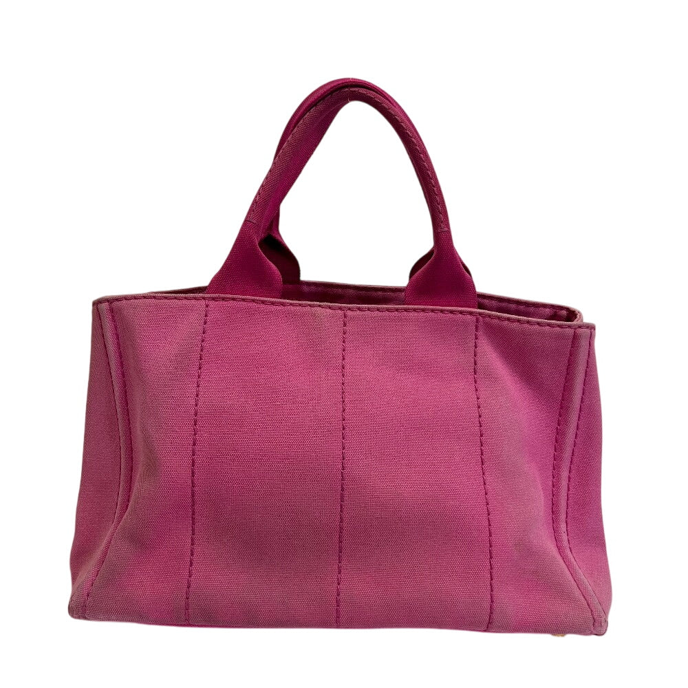 PRADA Handbag BN1872 cotton pink Triangular plate Canapa