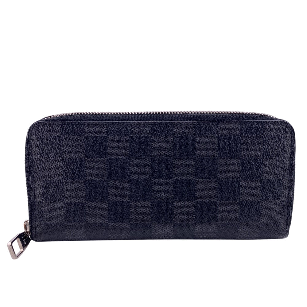 LOUIS VUITTON Long Wallet Purse N63095 Damier Grafitto Canvas black Zippy wallet Damier Grafitte Vertical mens