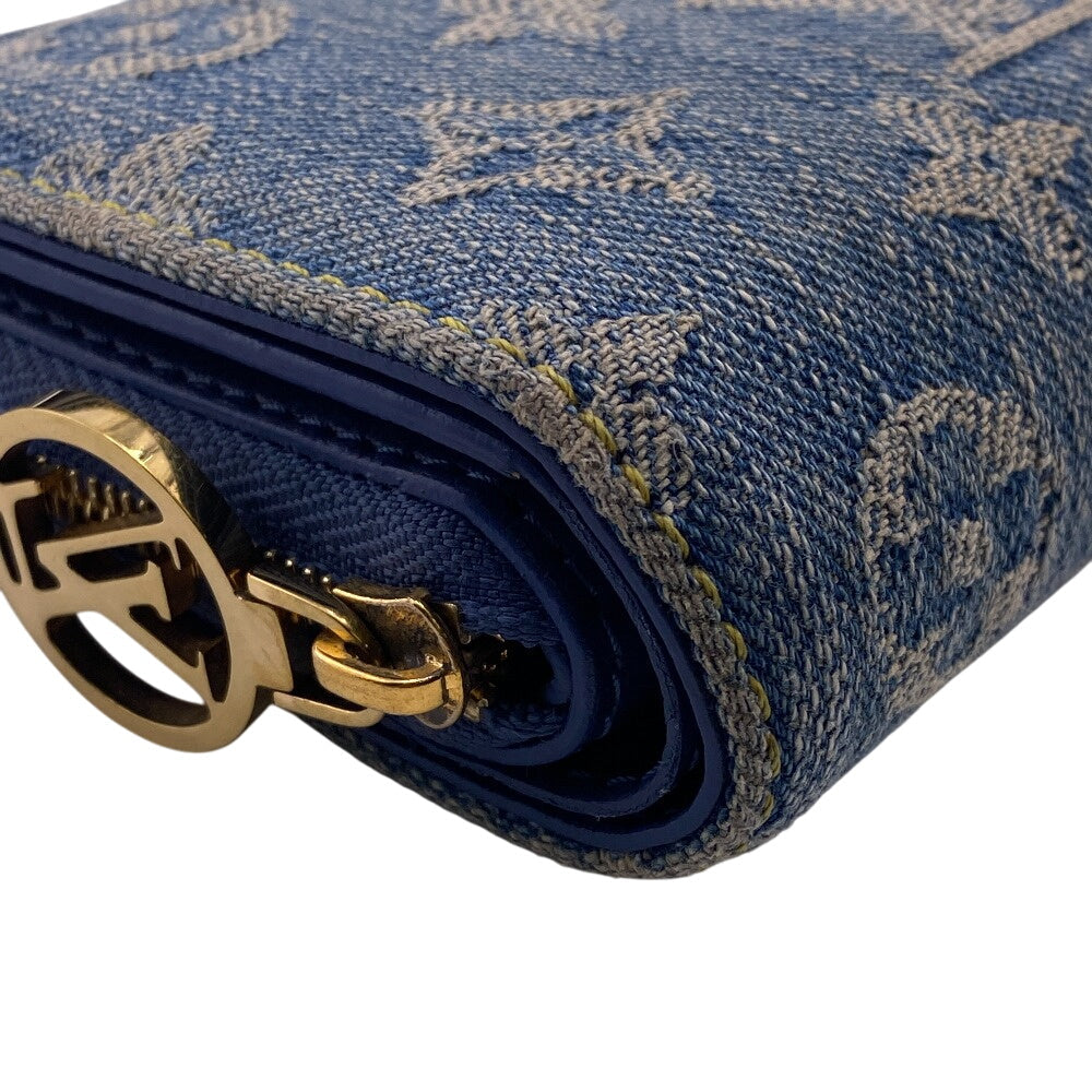 LOUIS VUITTON Bifold Wallet M83160 Cotton, Denim blue Monogram Portefeuille Lou Women