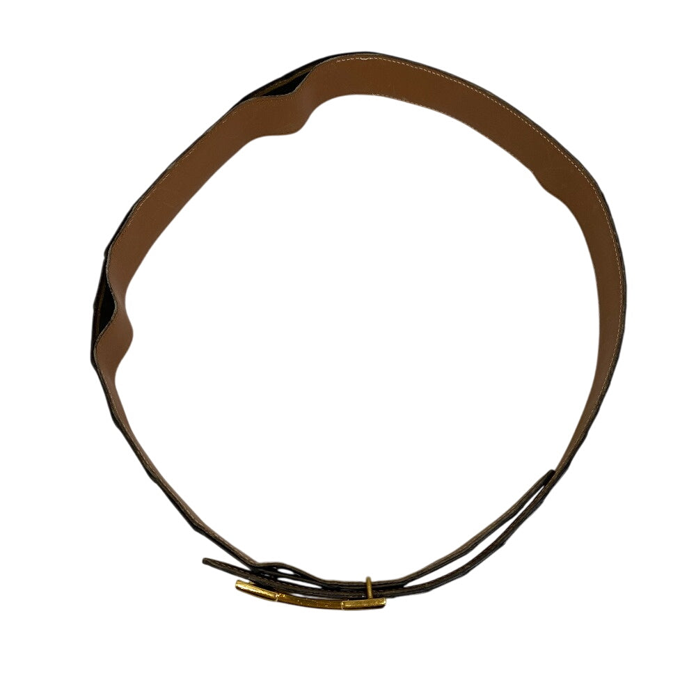 HERMES belt leather black Constance belt Women 85