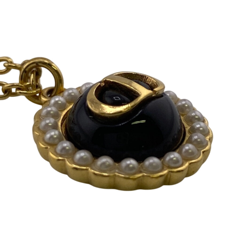 Christian Dior Necklace Pearl, Gold-tone Metal black Petit CD Pearl Petit CD