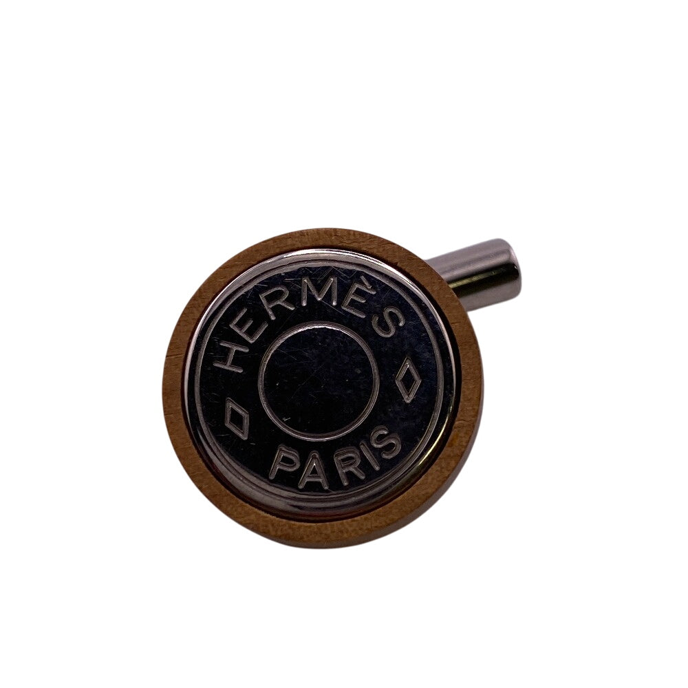 HERMES cuffs Wood, Plating Silver Serie