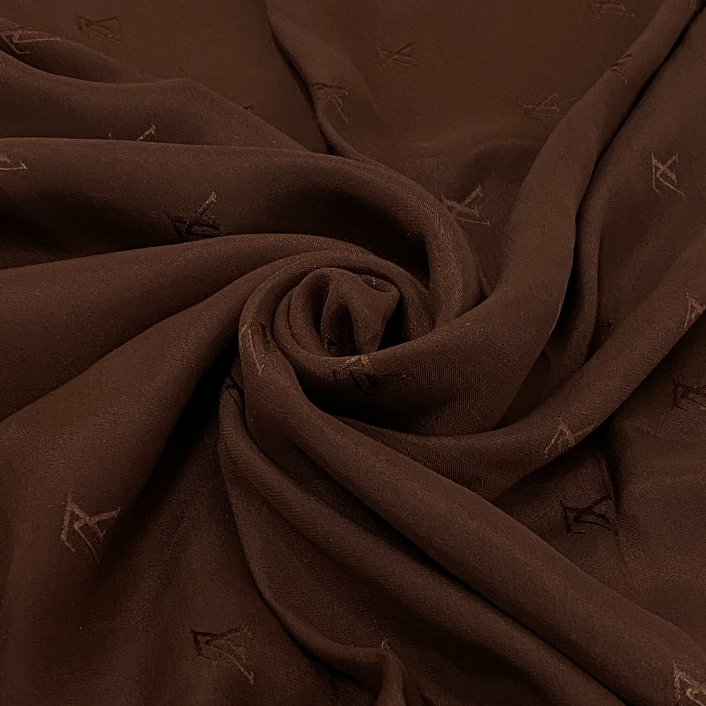 LOUIS VUITTON scarf silk Brown Monogram Chocolate Carre