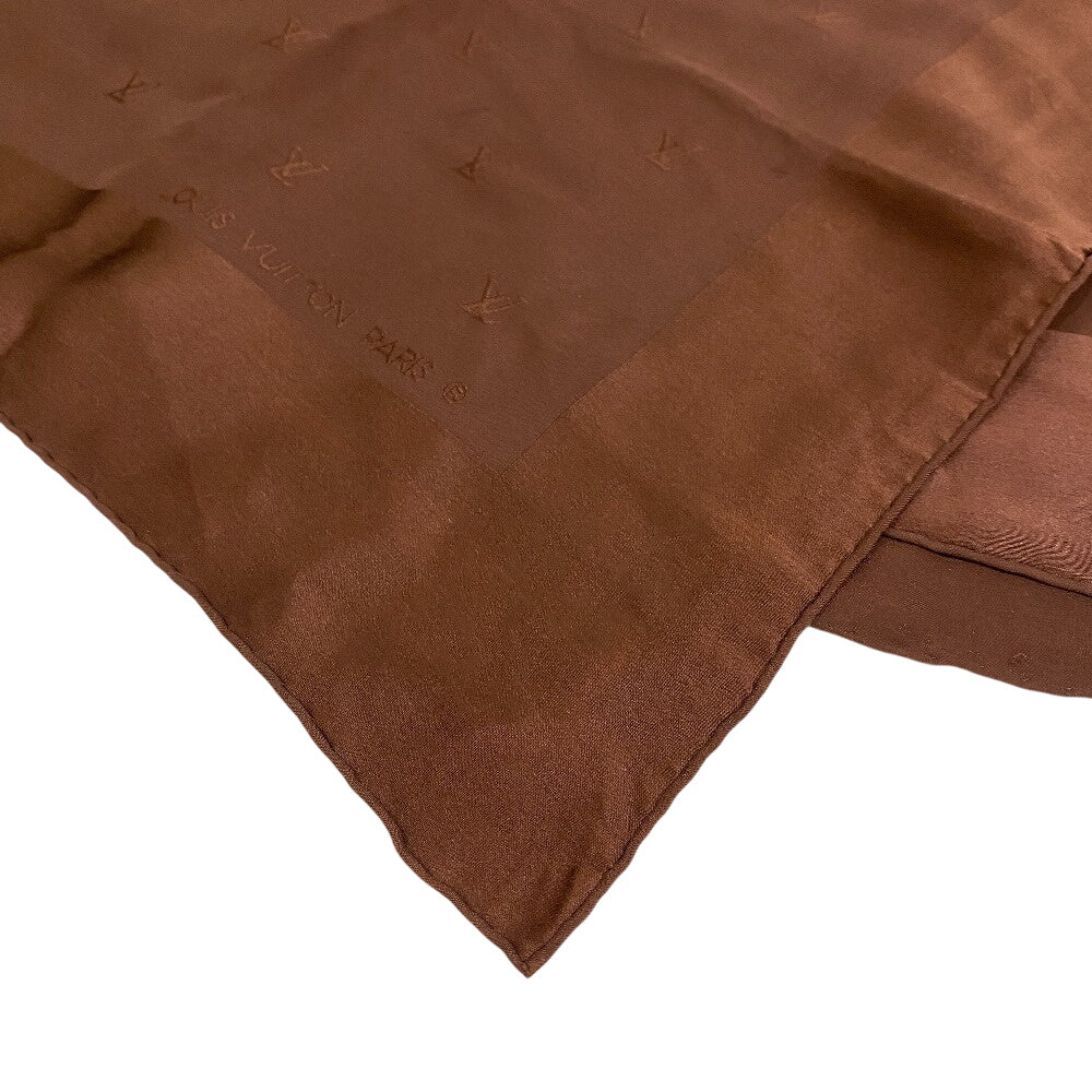 LOUIS VUITTON scarf silk Brown Monogram Chocolate Carre