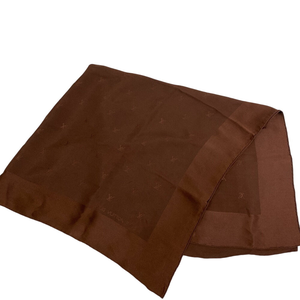 LOUIS VUITTON scarf silk Brown Monogram Chocolate Carre