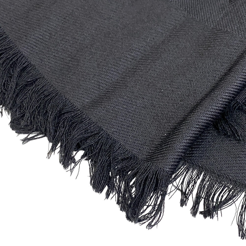LOUIS VUITTON shawl 402336 Silk, Wool black Monogram Pattern