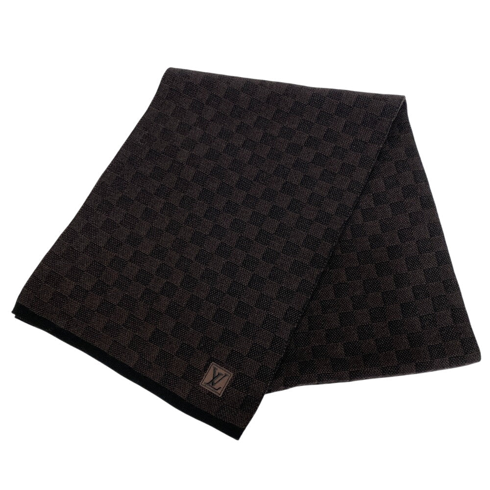LOUIS VUITTON Scarf M70029 wool Brown Damier Pattern Eschar Petit