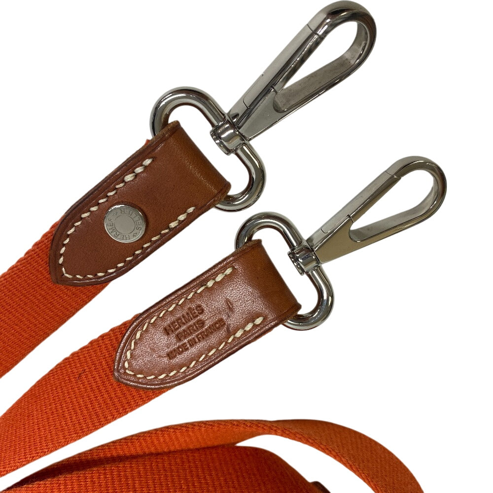 HERMES Other accessories Fabric, Leather Orange Cross body T150