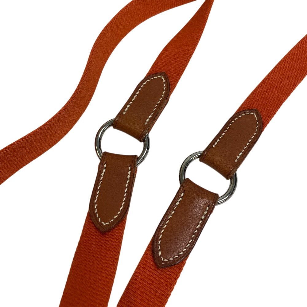HERMES Other accessories Fabric, Leather Orange Cross body T150