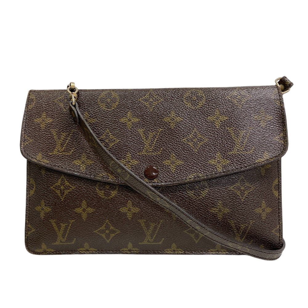 LOUIS VUITTON Shoulder Bag M51815 leather Brown Monogram Double mule