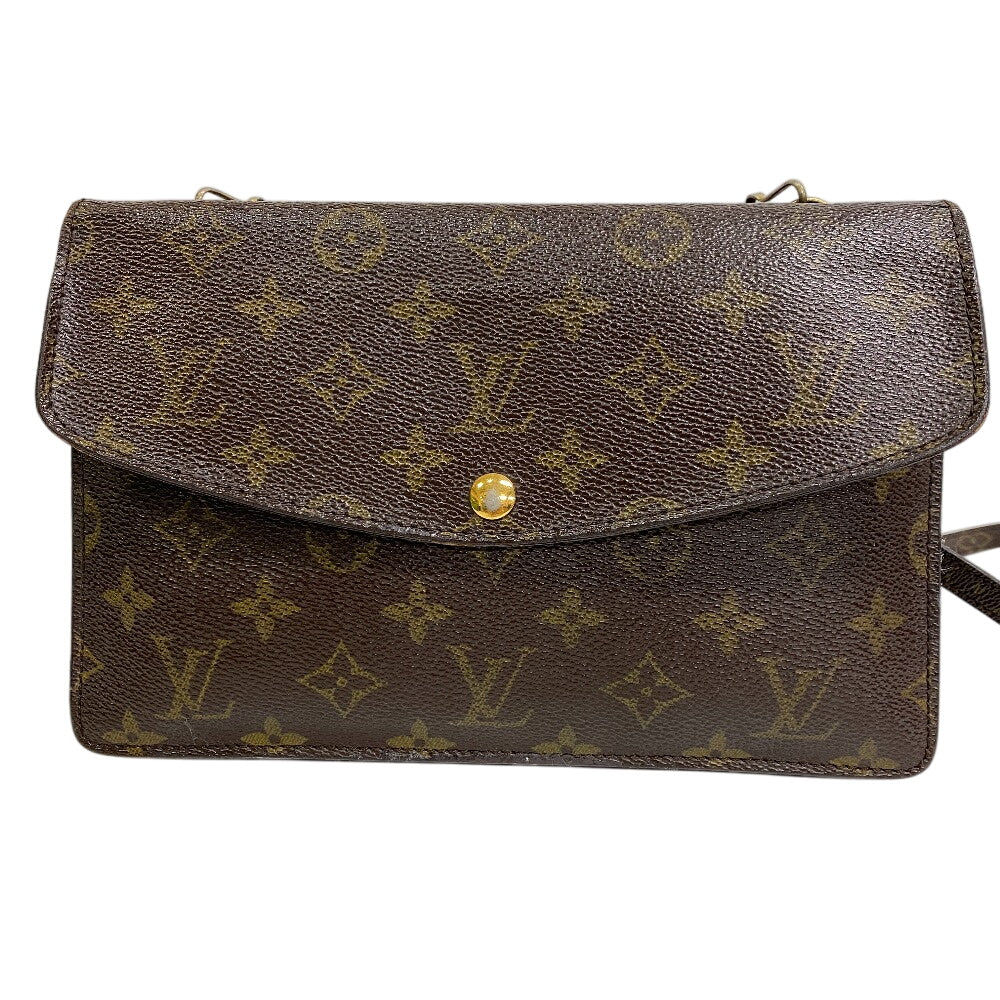 LOUIS VUITTON Shoulder Bag M51815 leather Brown Monogram Double mule