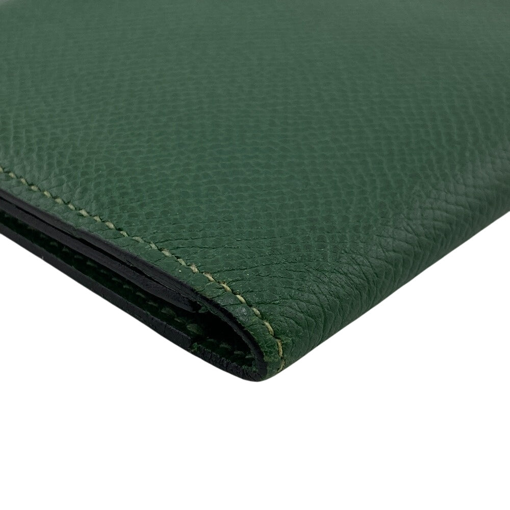 HERMES Bill Compartment leather green vintage MC2 Fleming