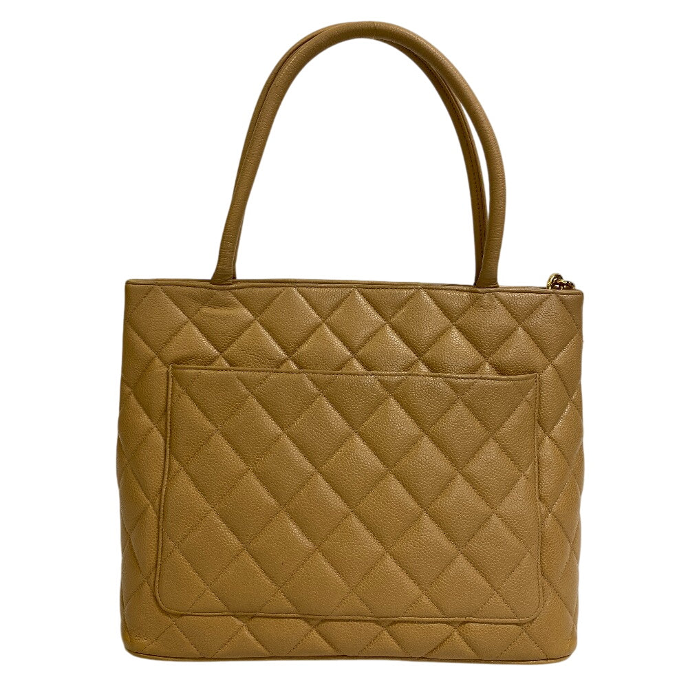 CHANEL Tote Bag Caviar skin beige Matrasse