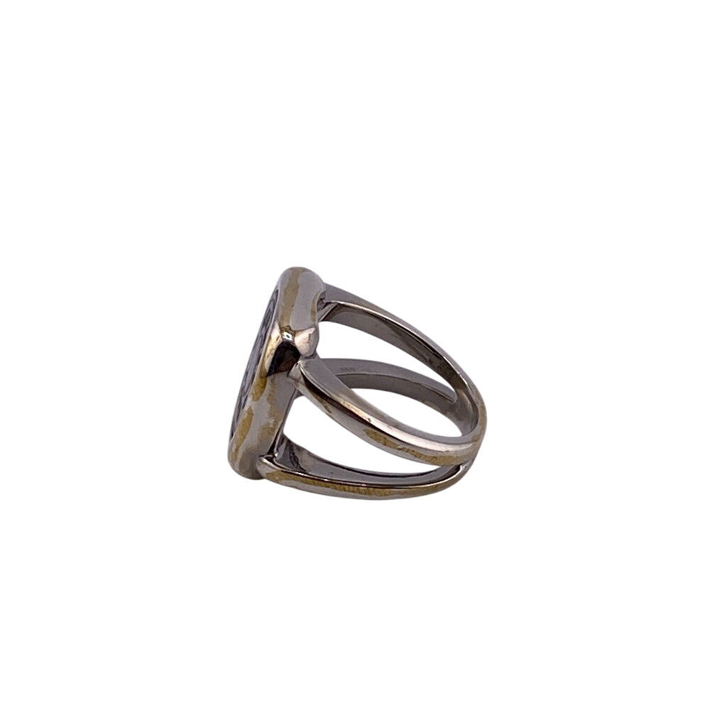 HERMES Ring Metal, Silver Silver Serie Corozo