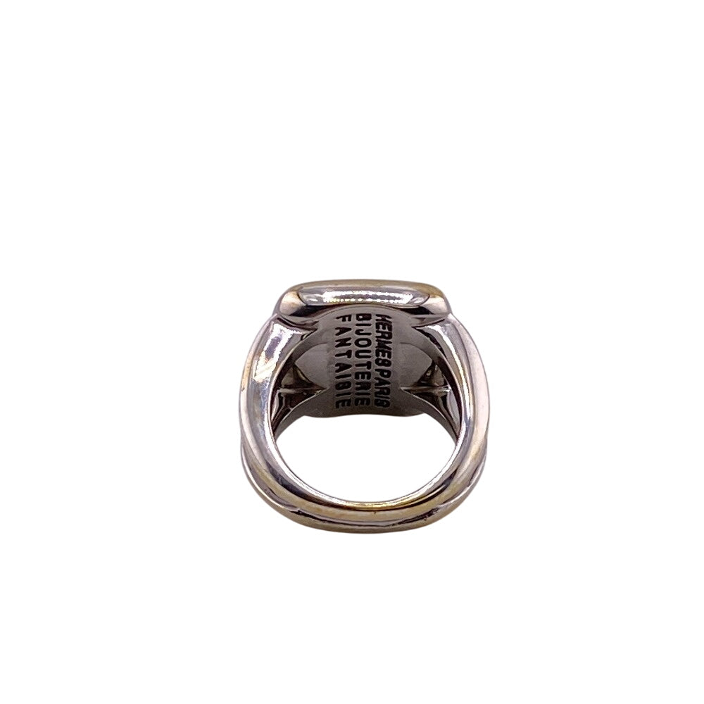 HERMES Ring Metal, Silver Silver Serie Corozo