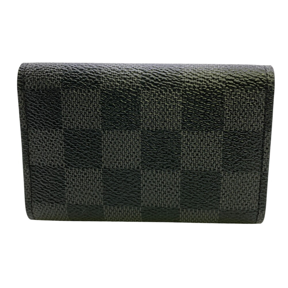 LOUIS VUITTON Key case Key holder  N62662 leather black Damier Grafitte Multicles6