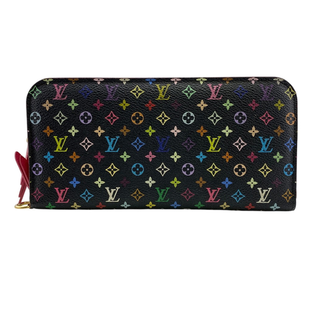 LOUIS VUITTON Long Wallet Purse M93754 leather black Monogram multicolor Portefeuille Ansolit