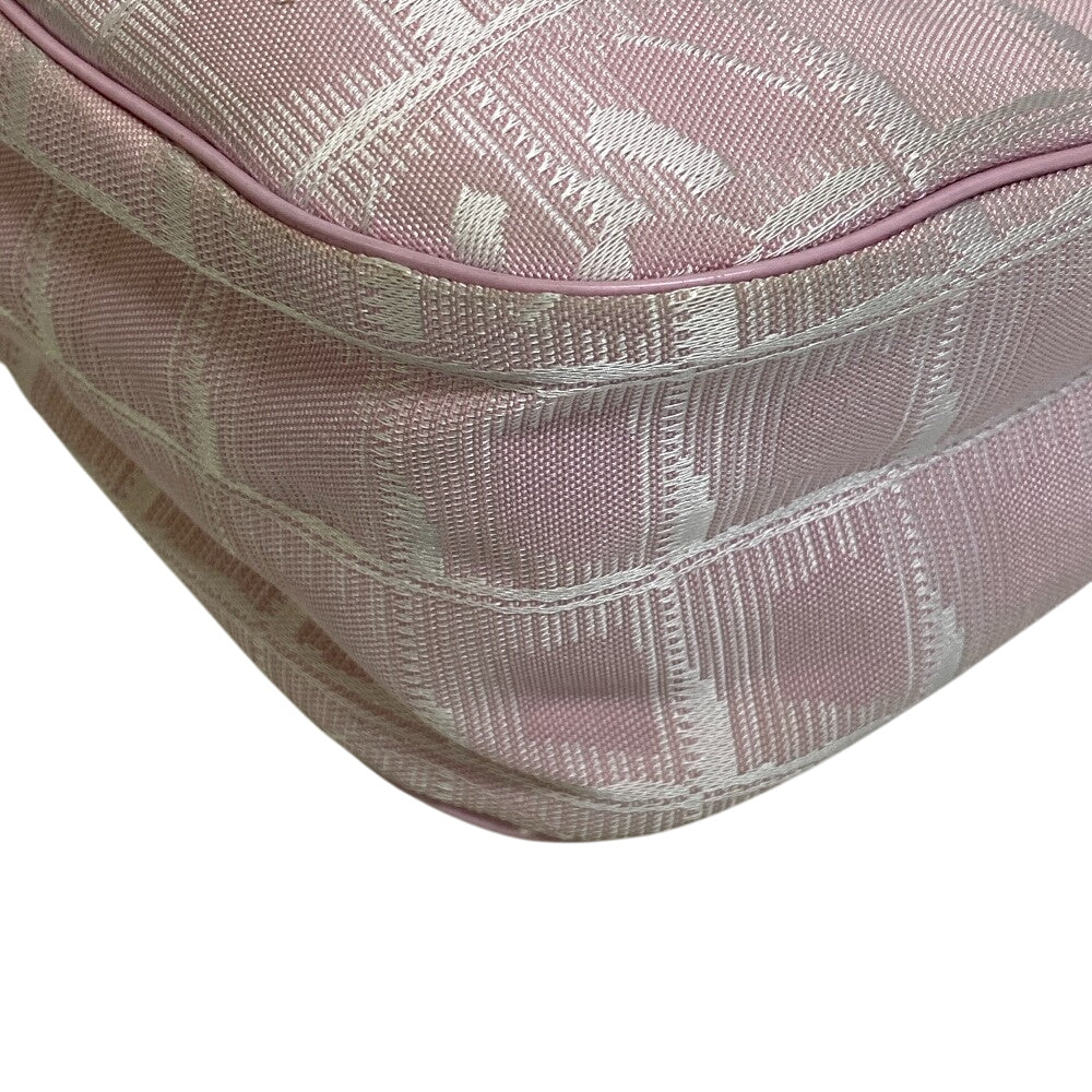 CHANEL Shoulder Bag Canvas, Nylon pink New Travel Shoulder Bag