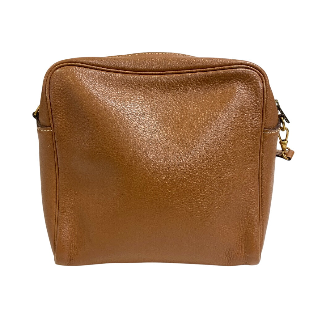 HERMES Shoulder Bag 〇R leather Brown Jockey