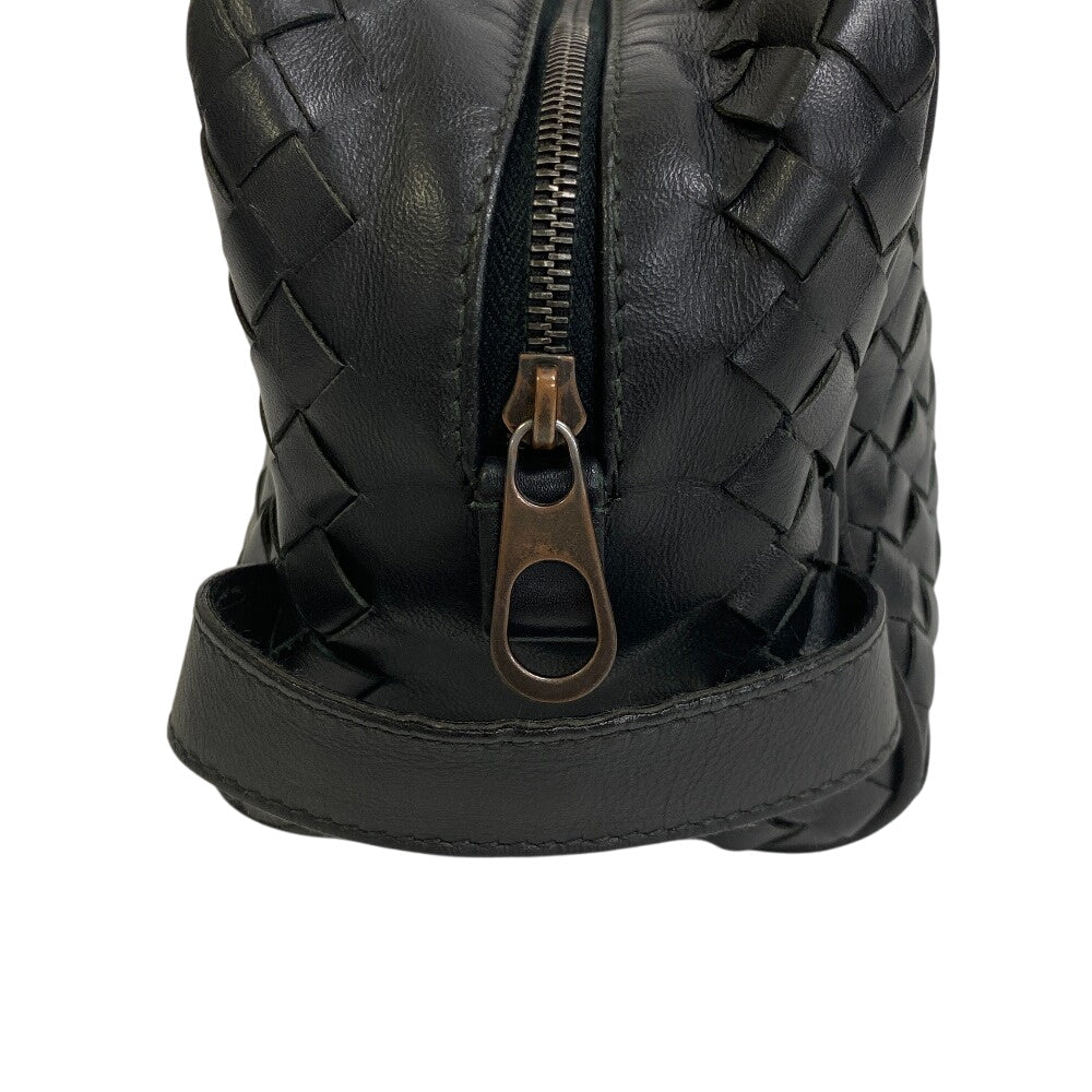 BOTTEGAVENETA business bag leather black INTRECCIATO