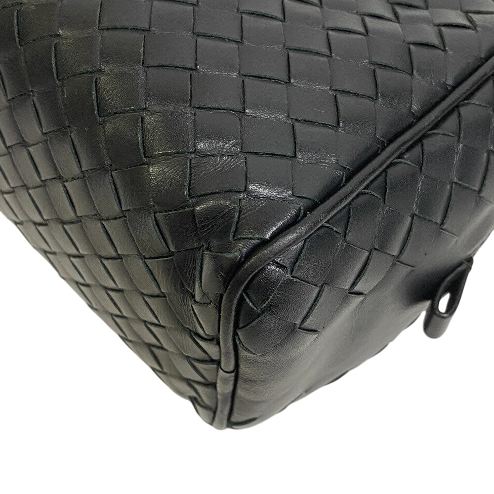 BOTTEGAVENETA business bag leather black INTRECCIATO
