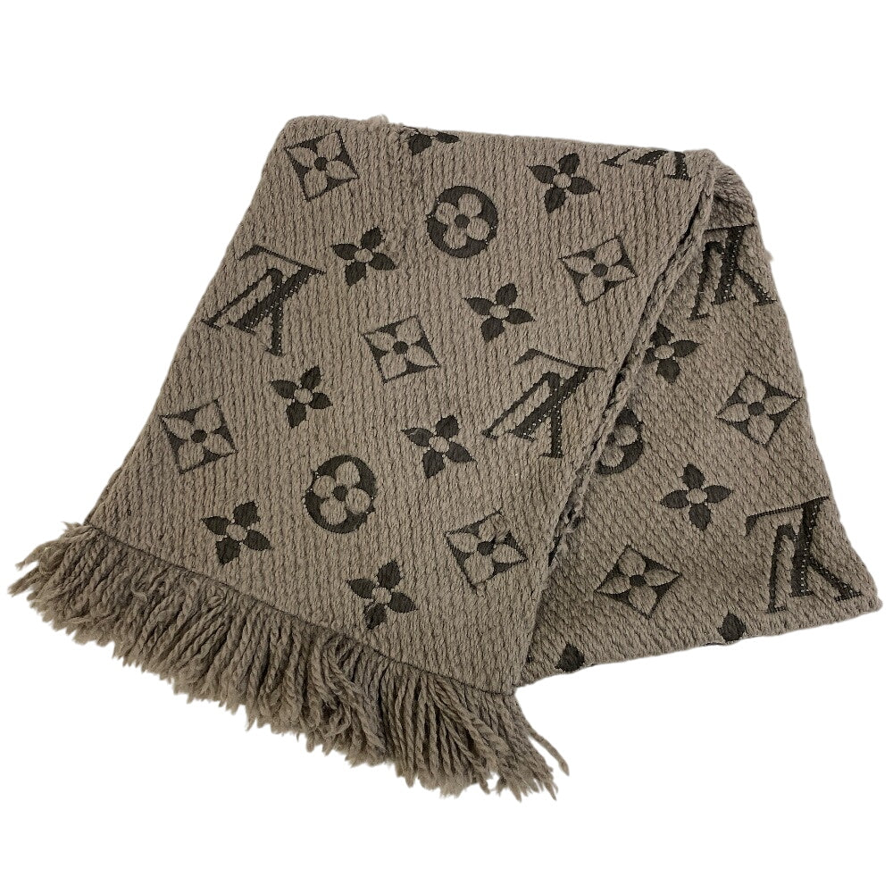 LOUIS VUITTON Scarf M74742 wool Brown Esharp Logomania