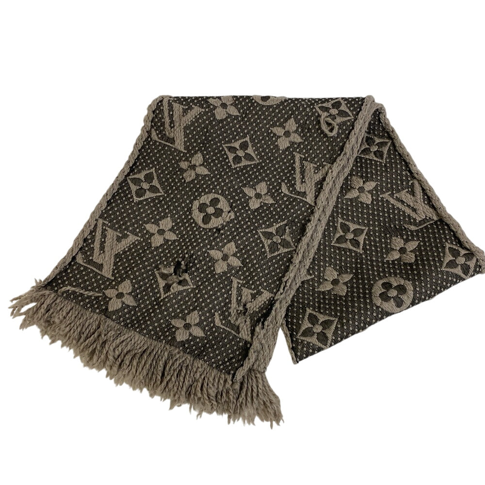 LOUIS VUITTON Scarf M74742 wool Brown Esharp Logomania