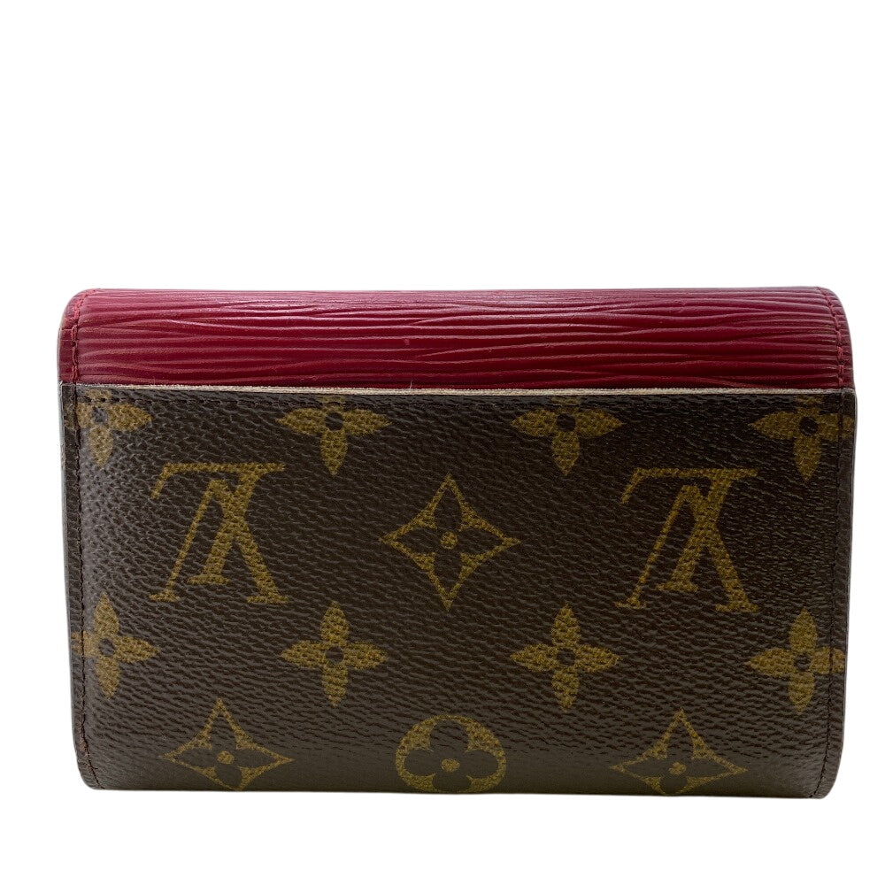 LOUIS VUITTON Tri-fold wallet M60494 leather Brown Monogram Portefeuille Marie Lou