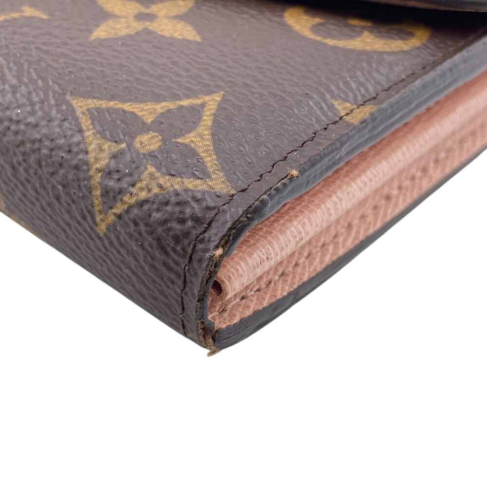 LOUIS VUITTON Long Wallet Purse M62235 leather Brown Monogram Portefeuille Sarah