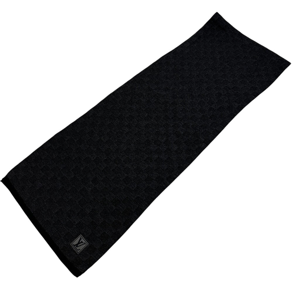 LOUIS VUITTON Scarf M70028 wool gray Damier Grafitte Eschar Petit