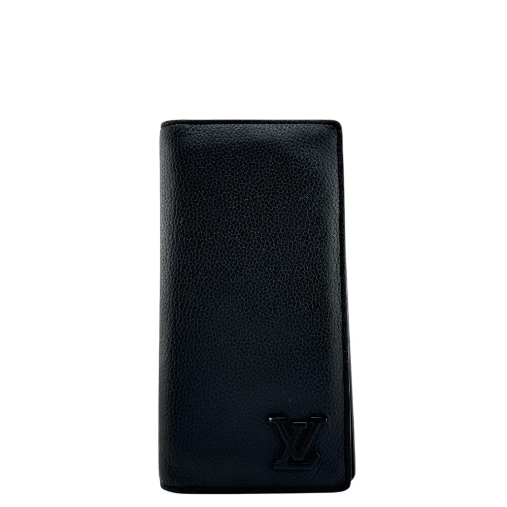 LOUIS VUITTON Long Wallet Purse M69980 leather black LV Aerogram Portefeuille Brother NM