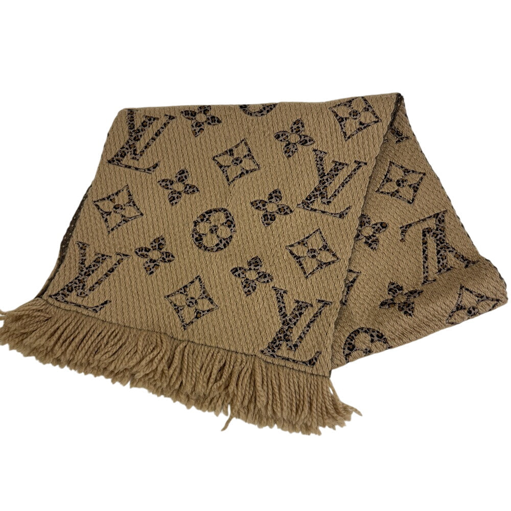 LOUIS VUITTON Scarf M75884 Wool, Silk Brown Giant Monogram Escalp