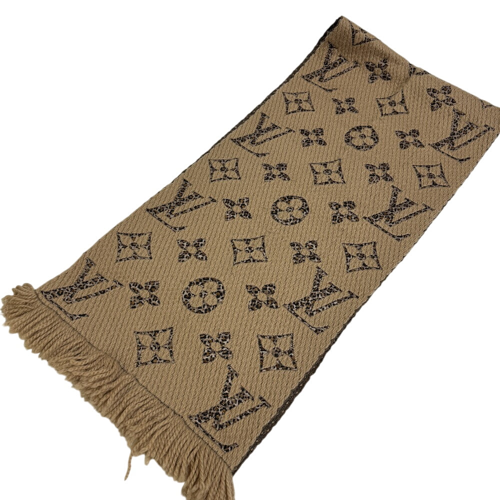 LOUIS VUITTON Scarf M75884 Wool, Silk Brown Giant Monogram Escalp