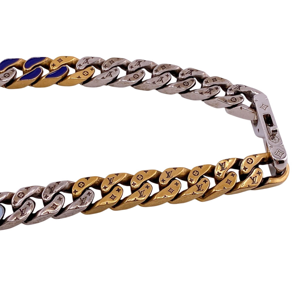 LOUIS VUITTON Necklace MP2773 Metal, Rhinestone gold Collier Chain Links Patches Strass