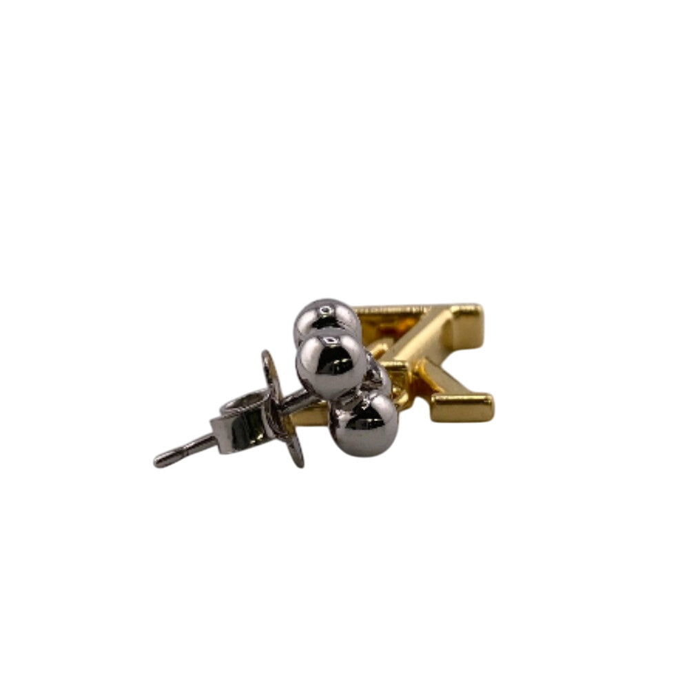 LOUIS VUITTON Pierce M01287 Steel, Metal, Zircon gold LV Iconic Flower