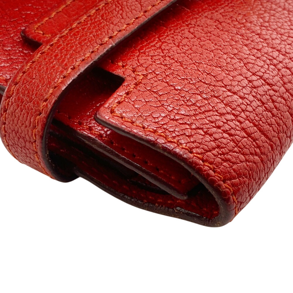 HERMES Bifold Wallet Shave Rouge tomato Kelly wallet medium