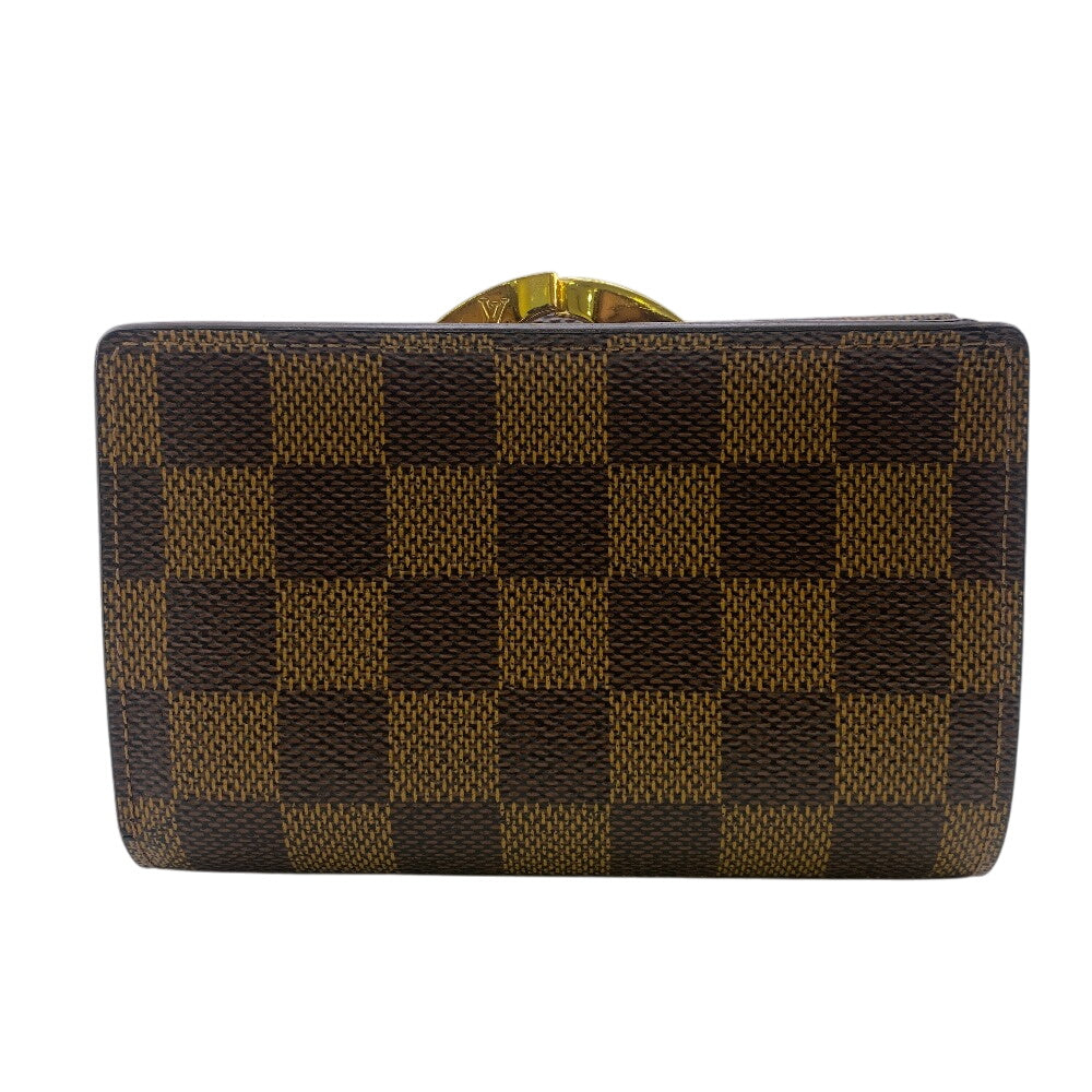LOUIS VUITTON Bifold Wallet N61664 leather Brown Damier Portonet Bie Vienova