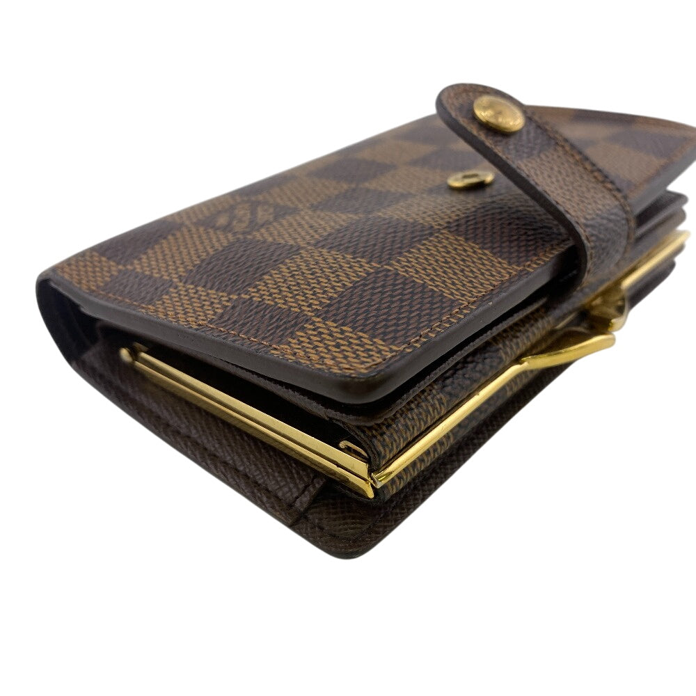 LOUIS VUITTON Bifold Wallet N61664 leather Brown Damier Portonet Bie Vienova