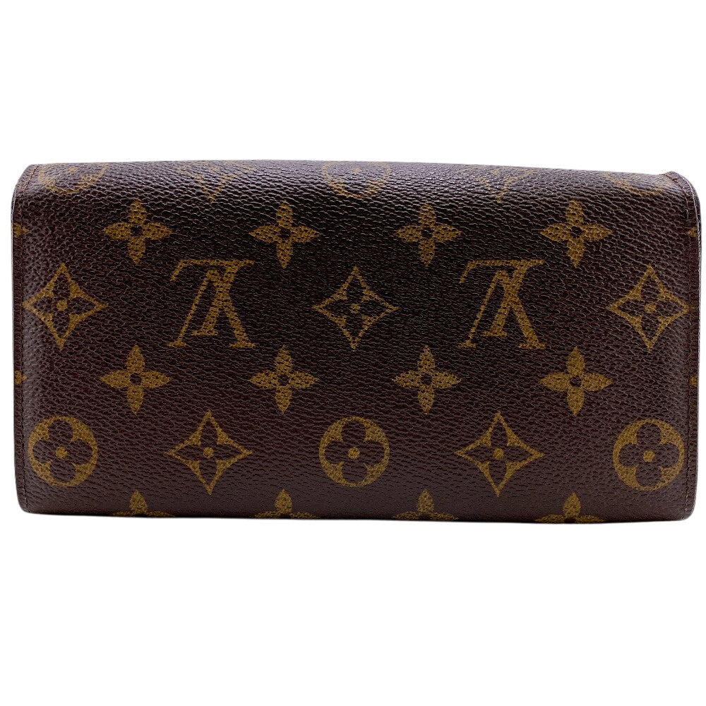 LOUIS VUITTON Long Wallet Purse M61734 Monogram, Leather Brown Monogram Portefeuille Sarah