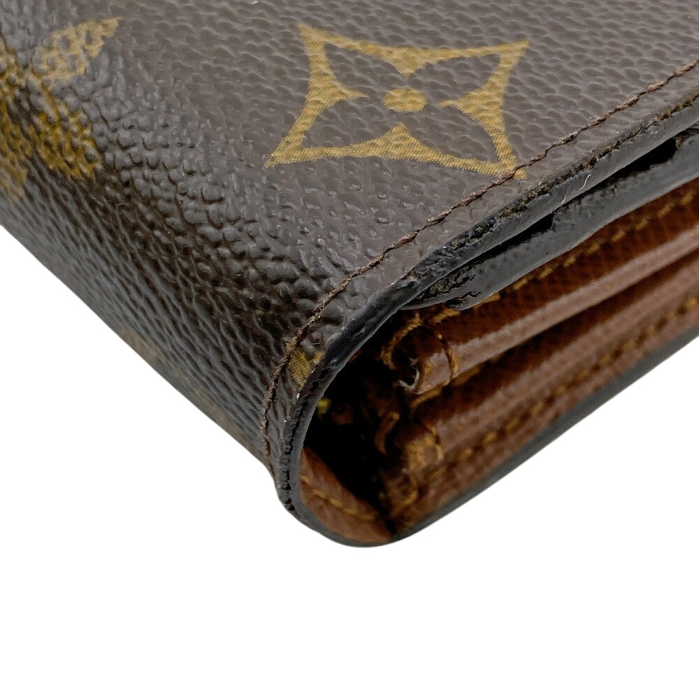 LOUIS VUITTON Long Wallet Purse M61734 Monogram, Leather Brown Monogram Portefeuille Sarah