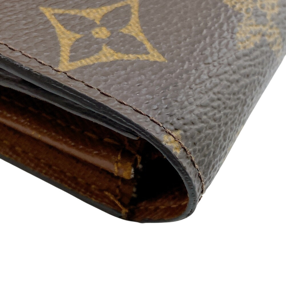 LOUIS VUITTON Long Wallet Purse M61734 Monogram, Leather Brown Monogram Portefeuille Sarah