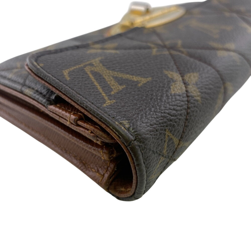 LOUIS VUITTON Long Wallet Purse M66556 leather Brown Monogram Etoile Portefeuille Sarah