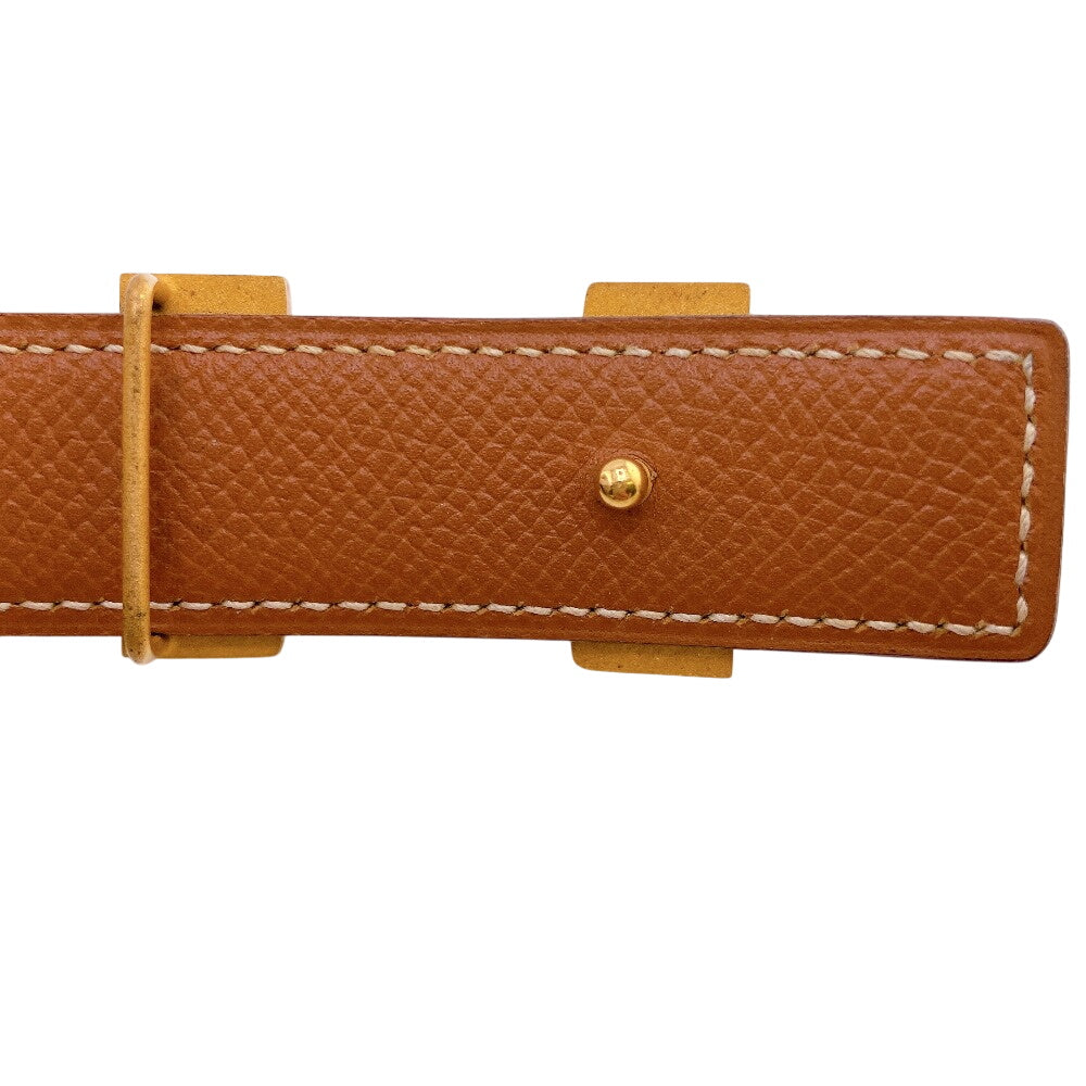 HERMES belt leather black Constance