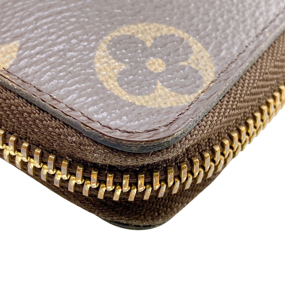 LOUIS VUITTON Long Wallet Purse M60742 leather Brown Monogram Portefeuille Clemence