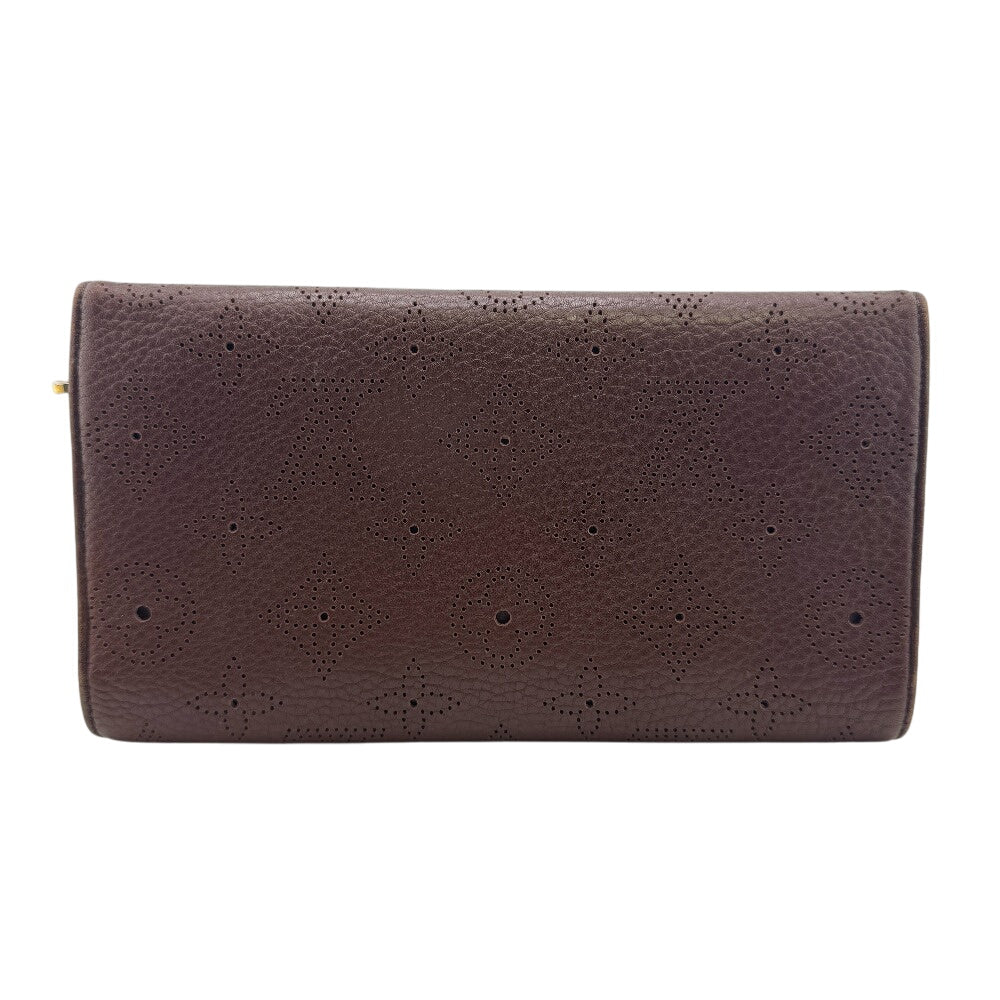 LOUIS VUITTON Long Wallet Purse M95995 Mahina, Leather Brown Mahina Portefeuille Amelia